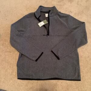 Goodfellow & co Men’s Fleece Jacket Gray Size Medium Half Zipper NWT